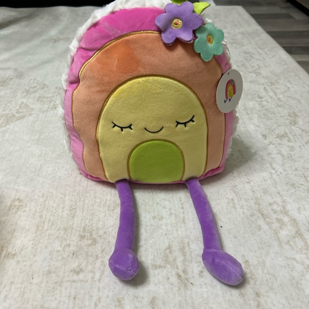 Plush Rainbow Avocado Kids Toy - Pink, Purple, Yellow